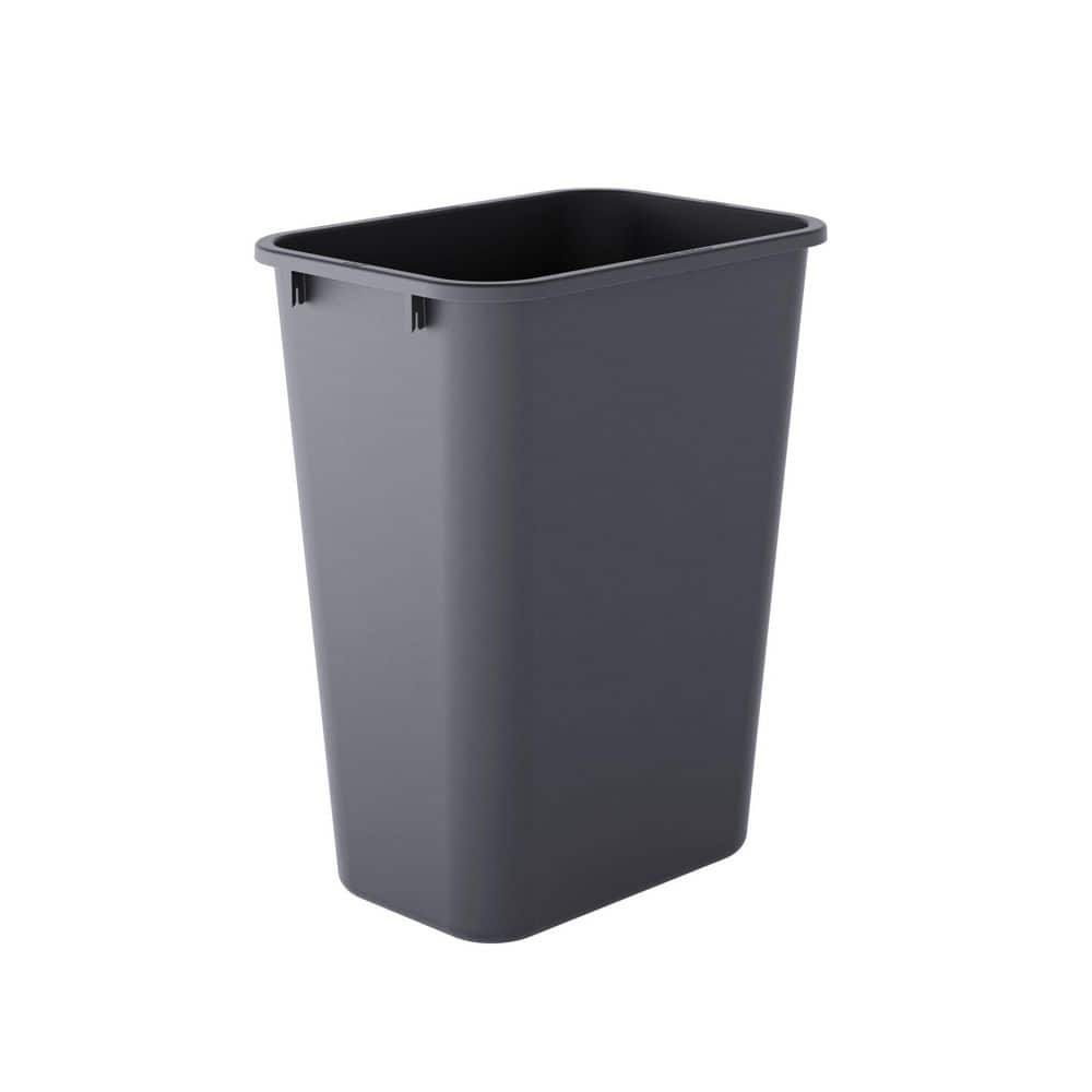 HDX 10 Gal. Black Rectangular Office Trash Can 999-2410 - The Home