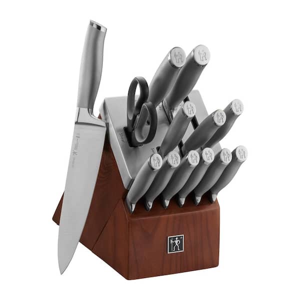  Black and Gold Knife Set with Block Self Sharpening