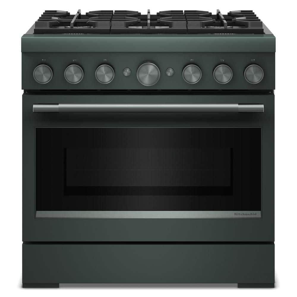 36 in. 6 Burners Commercial-Style Duel Fuel Range in Juniper with No Preheat Air Fry Mode price history on PriceWatchPro