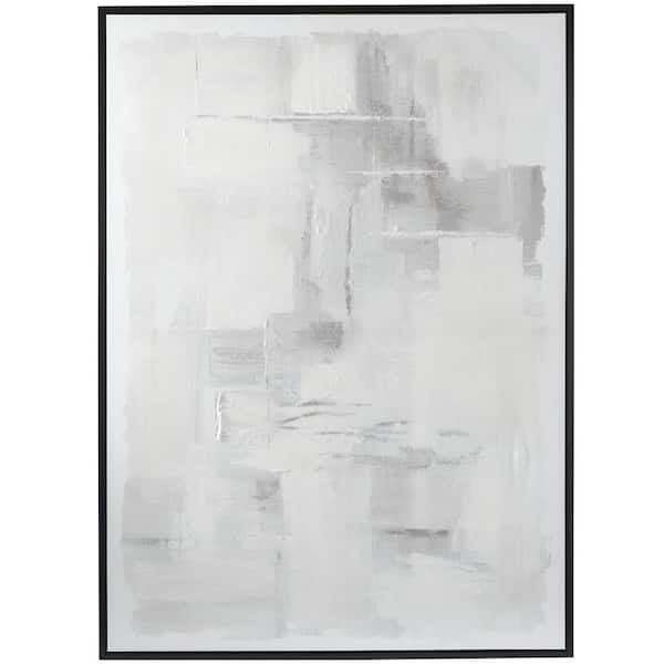 1- Panel Abstract Framed Wall Art with Black Frame 65 in. x 47 in.