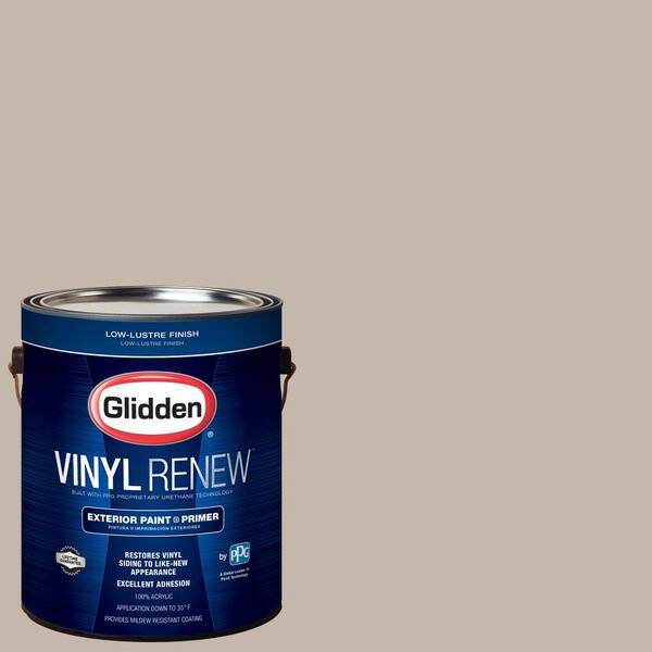 Glidden Vinyl Renew 1 gal. #HDGWN24 Stone Harbor Greige Low-Lustre Exterior Paint with Primer