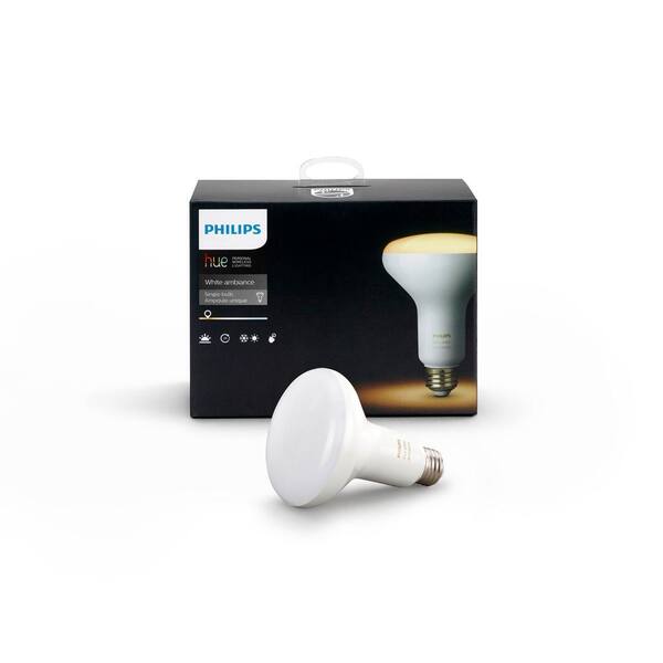 Philips Hue Hue White Ambiance 65-Watt Equivalent BR30 LED Smart Light Bulb (4-Pack)