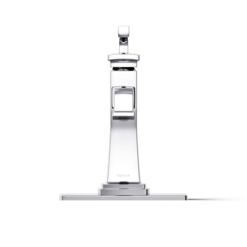 Riff Polished Chrome Single-Handle Bathroom Sink Faucet with Clicker Drain