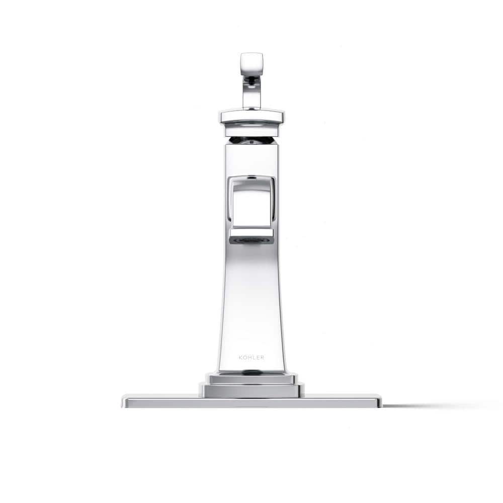 Riff Polished Chrome Single-Handle Bathroom Sink Faucet with Clicker Drain