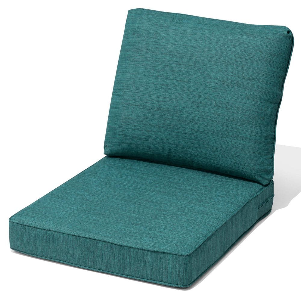 27.6 in. x 24.4 in. x 4.5 in. Outdoor Deep Seat Cushion Set with Straps Replacement Patio Deep Seat Cushion in Green price history on PriceWatchPro