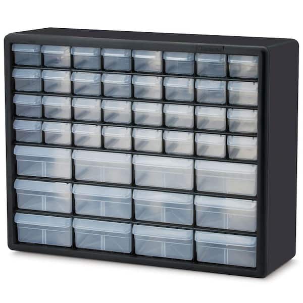 Akro-Mils 24 Drawer Plastic Storage Organizer with Drawers for Hardware,  Small Parts, Craft Supplies, Black 