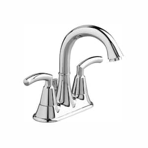Tropic 4 in. 2-Handle High-Arc Bathroom Faucet in Polished Chrome with Speed Connect Pop-Up Drain
