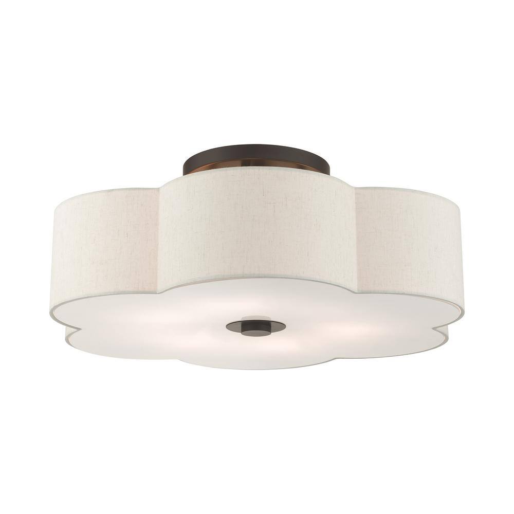 Solstice English Bronze 6-Light Indoor/Outdoor Semi-Flush Mount