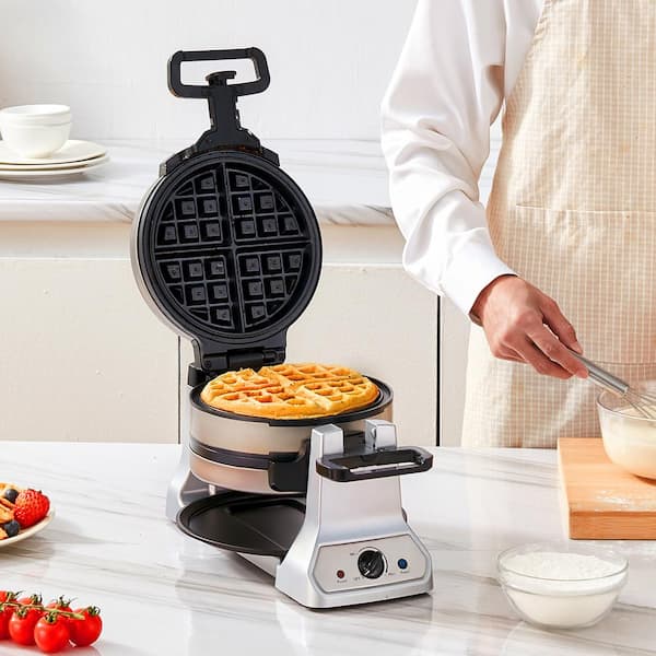 Mini Waffle Maker, Waffle Iron, Non-Stick 2-in-1 Waffle Machine with  Removable Plates, Belgian Waffle Maker with Easy to Clean, Black