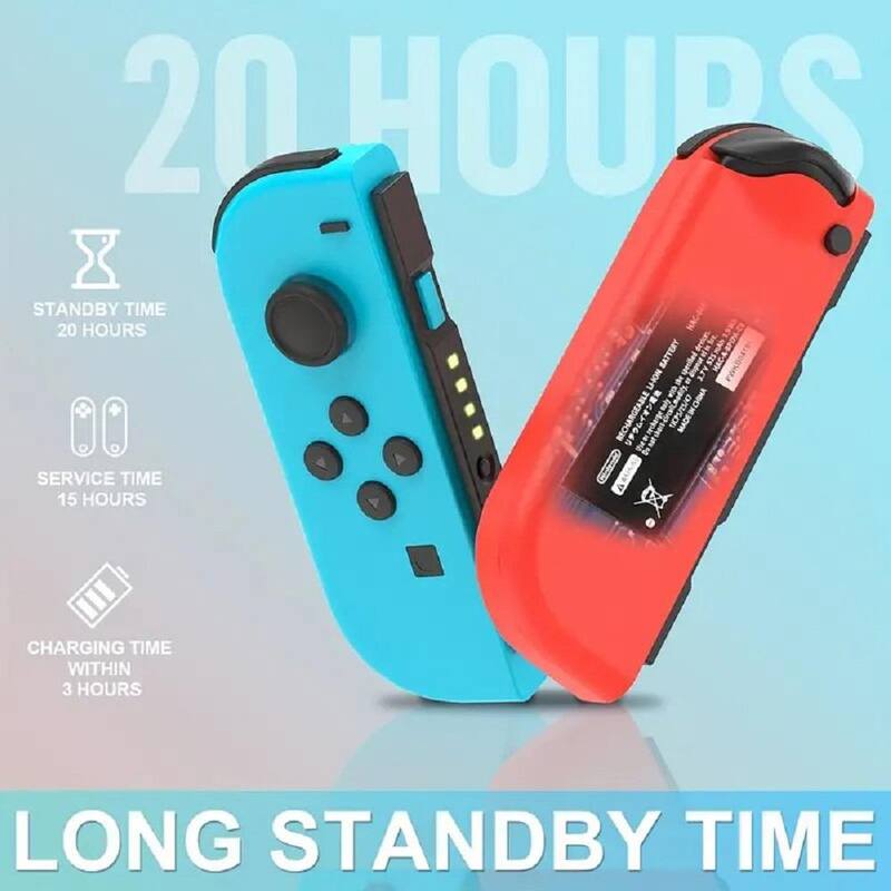 2-Left and Right Wireless Controller Replacement For Nintendo Switch, Support Wake-up Function with Wrist Strap