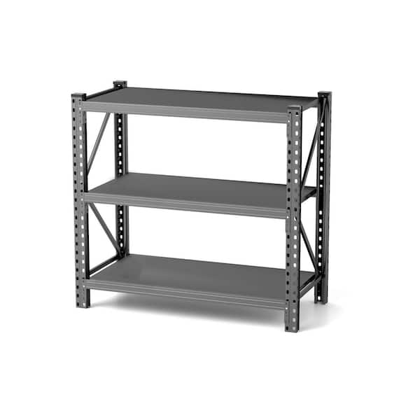 Tileon 3-Tier Industrial Shelving Rack 47.3 in. High Heavy Duty