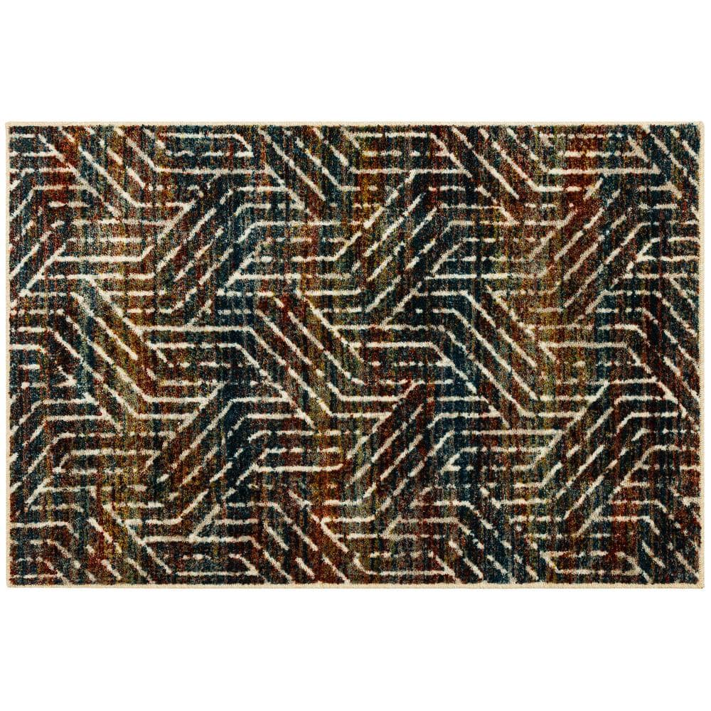 SCOTT LIVING Marta Multi 2 ft. 6 in. x 3 ft. 9 in. Geometric Area Rug