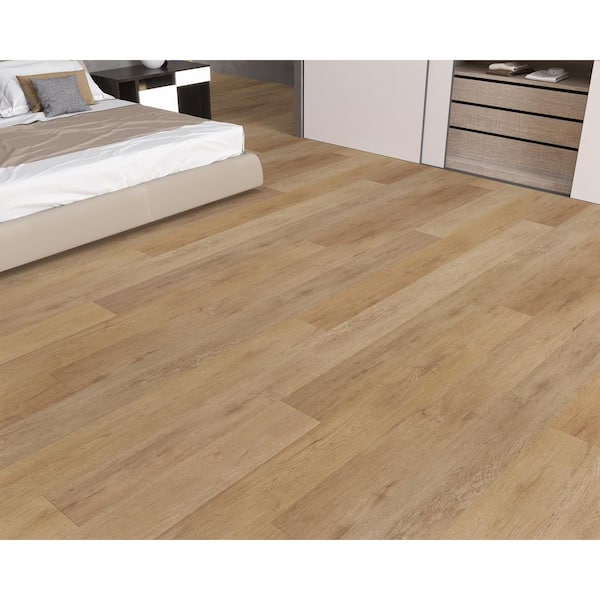 Meraki Demure Narural 20 MIL x 7 in. W x 60 in. L Click Lock Waterproof Vinyl Plank Flooring (24.08 sq. ft.)