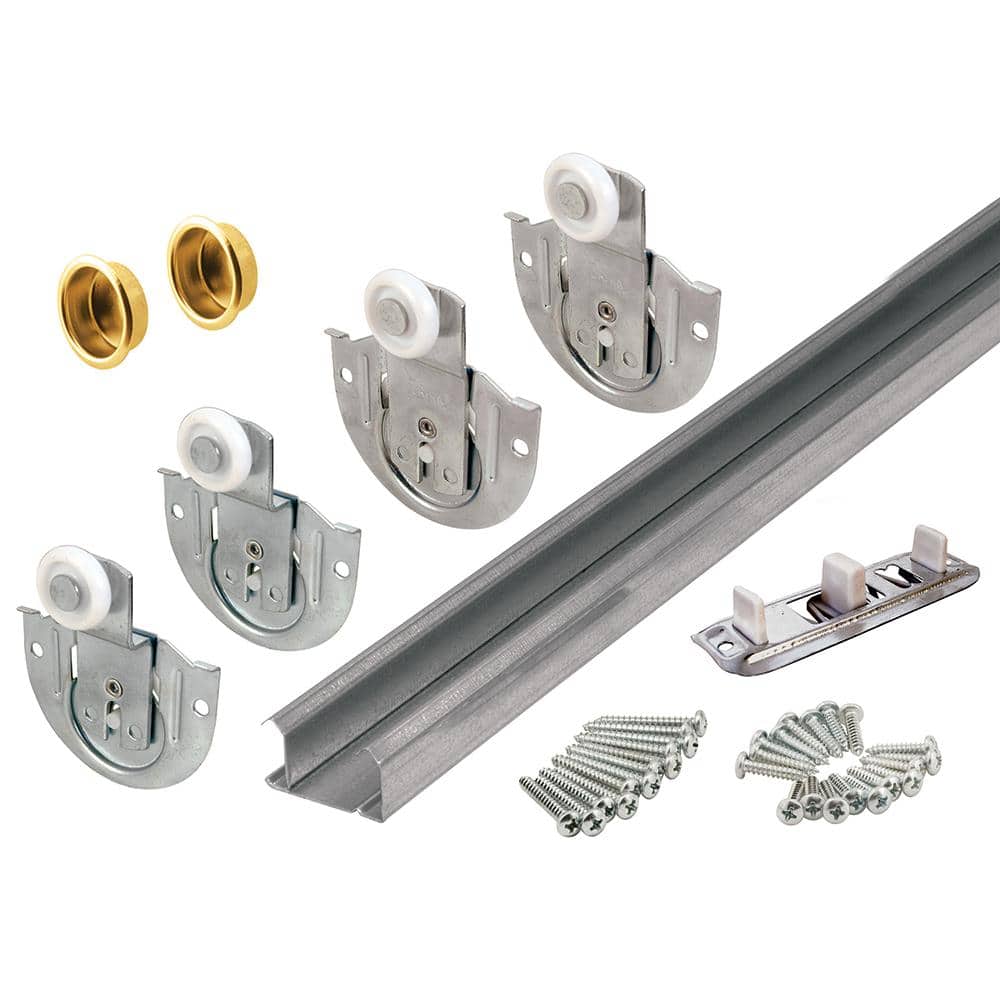 1 Track Only Fits 96-Inch Opening Prime-Line MP6886 By-Pass Closet Door Track Galvanized Steel Construction