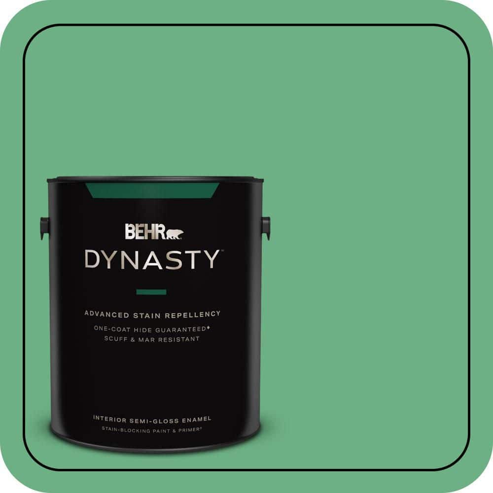 1 gal. #P410-5 Lily Pads Semi-Gloss Enamel Interior Stain-Blocking Paint & Primer price history on PriceWatchPro