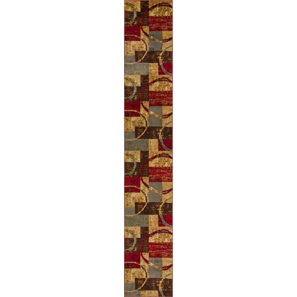 Unique Loom Barista Kouillou Multi 2' 7 x 15' 11 Area Rug