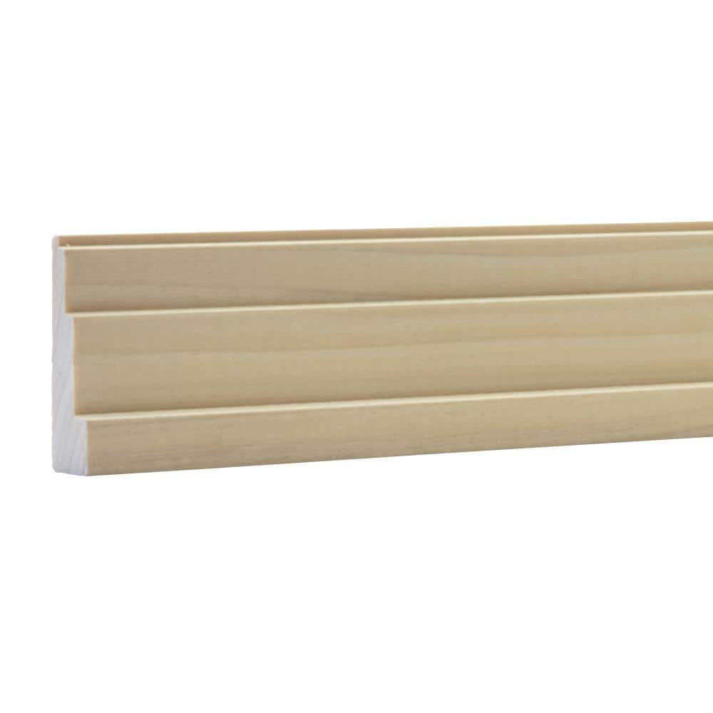 92 Inch Unfinished Poplar Sawtooth Chair Rail Moulding