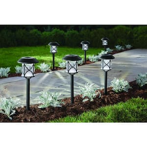 Frazier 10 Lumens Solar Black LED Landscape Pathway Light Set