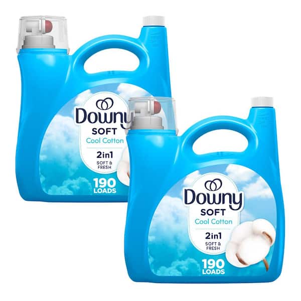 Downy Ultra Cool Cotton Scent Liquid Fabric Softener, 190-Loads, 140 fl. oz. (2-Pack)