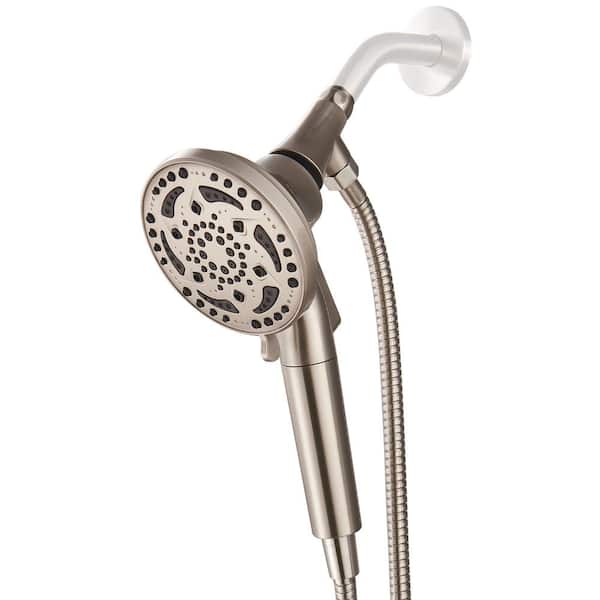 cobbe 4.92 in. 7-Spray Patterns Wall Mount Filtered Handheld Shower Heads 1.8 GPM in Brushed Nickel