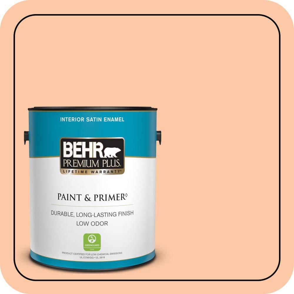 1 gal. #250C-3 Fresco Cream Satin Enamel Low Odor Interior Paint & Primer price history on PriceWatchPro