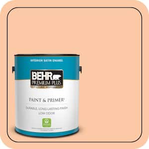 1 gal. #250C-3 Fresco Cream Satin Enamel Low Odor Interior Paint & Primer