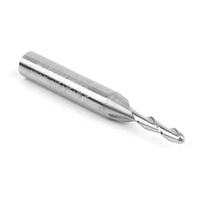 2 Flute Ball Nose Spiral End Mill 1/8 in. Dia 1/4 in. Shank Solid Carbide CNC Router Bit