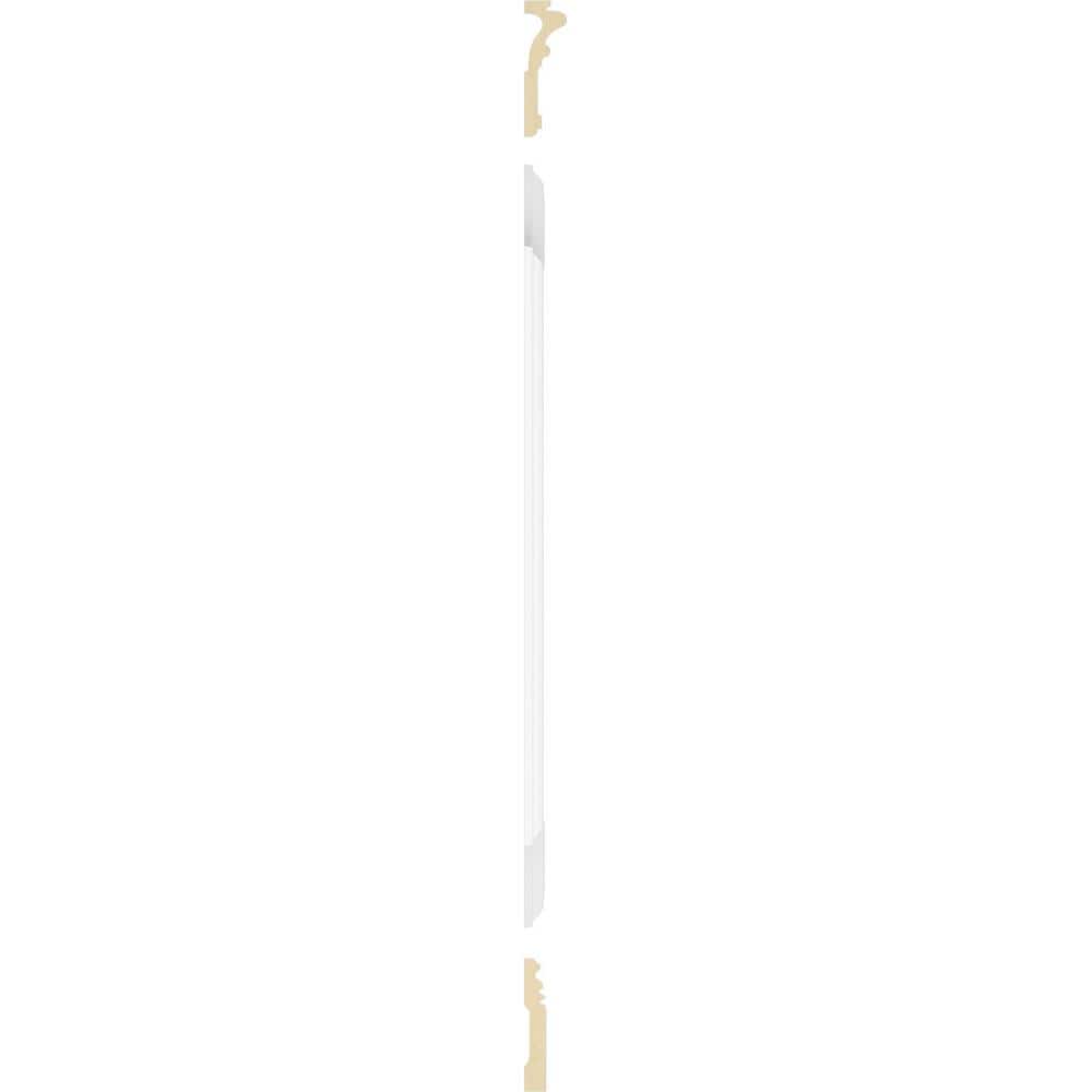 Adjustable White Polyurethane Scalloped Wainscot Paneling Kit