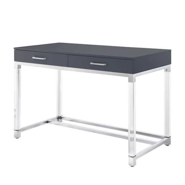 dark grey gloss desk