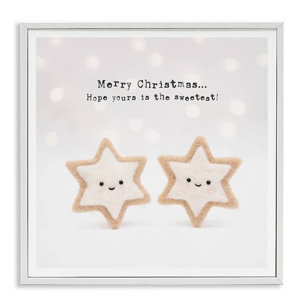 Stupell Industries Christmas Cookie Phrase by Lemon and Sugar 1-Piece Framed Graphic Print Food Poster Art Print 12 in. x 12 in.