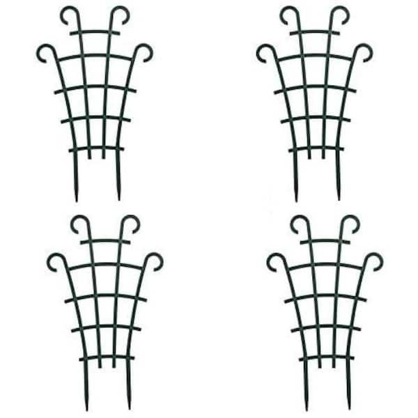 10.2 Inch Plastic Stackable Small Indoor Outdoor Plant Trellis for Climbing Vine Ivy Hoya Flower Support 4 Pack