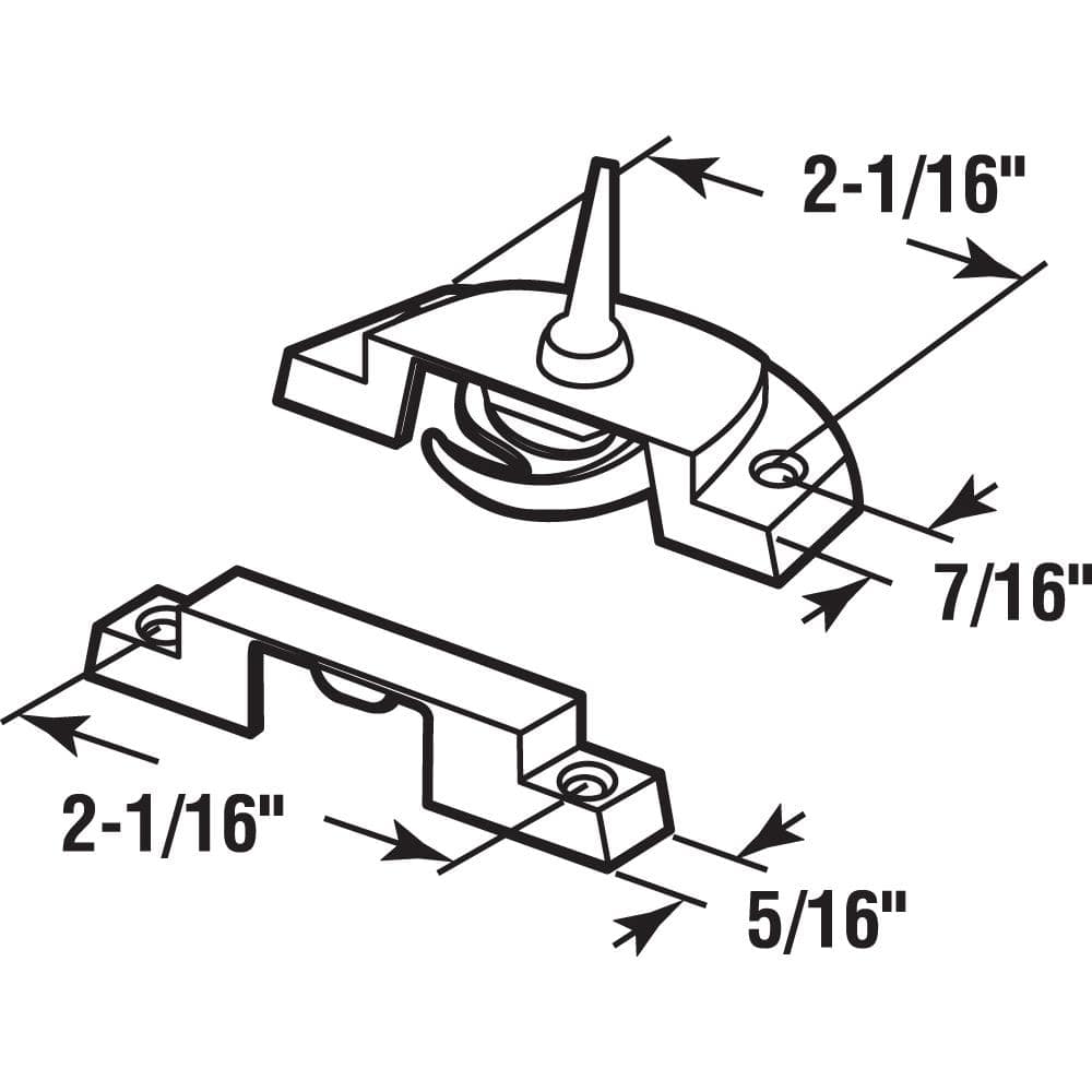 Bronze Diecast Double Hung Window Sash Lock