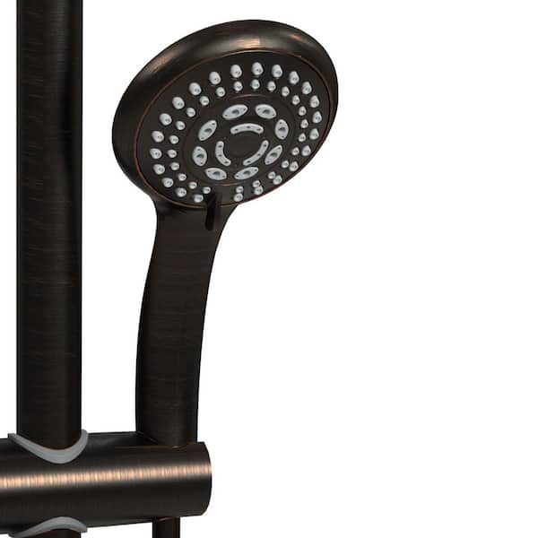 6-spray 8 in. Dual Shower Head and Handheld Shower Head with Low Flow in Oil-Rubbed Bronze 6-spray 8 in. Dual Shower Head and Handheld Shower Head with Low Flow in Oil-Rubbed Bronze