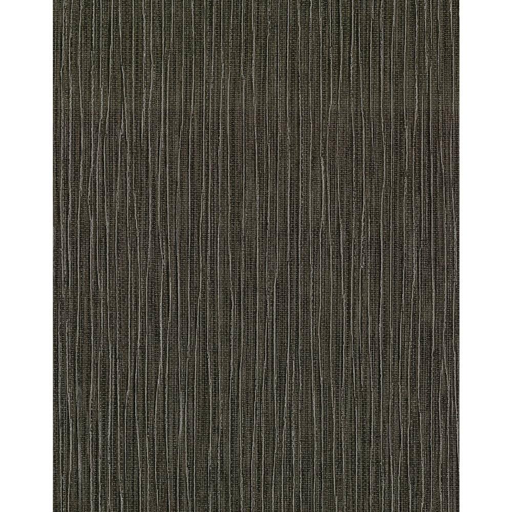 York Wallcoverings Black Tuck Stripe Vinyl Wallpaper Matte, 27 in. x 27 ...