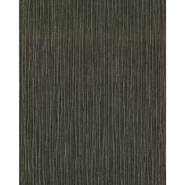 York Wallcoverings Black Tuck Stripe Vinyl Wallpaper Matte, 27 in. x 27 ...