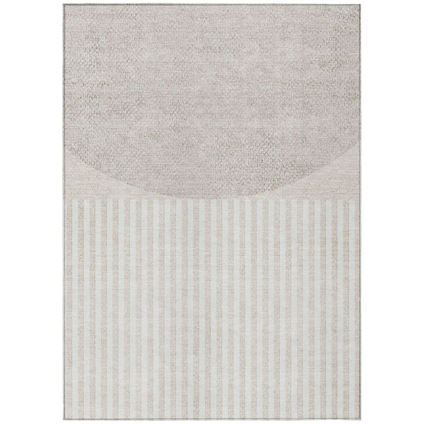 Addison Rugs Chantille Machine Washable Indoor/Outdoor Abstract ACN2134 Putty 5 ft. x 7 ft. 6 in. Area Rug