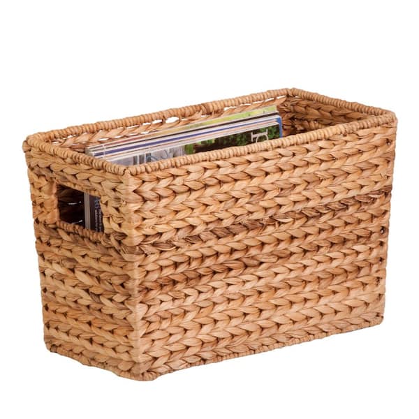 Honey Can Do Natural Water Hyacinth Wicker Storage Basket Sto 02883 The Home Depot Honey Can Do Natural Water, Home Depot Storage Baskets