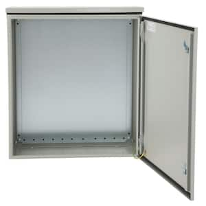 Electrical Enclosure, 24 x 24 x 12 in., NEMA 4 Outdoor Enclosure, IP65 Waterproof & Dustproof Cold-Rolled Carbon Steel