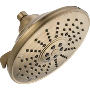3-Spray Patterns 2.50 GPM 8.16 in. Wall Mount Fixed Shower Head in Champagne Bronze