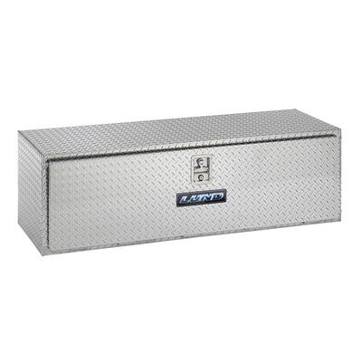 60 in Diamond Plate Aluminum Aluminum Underbody Truck Tool Box with mounting hardware and keys included, Silver