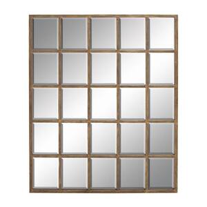 44 in. x 56 in. Rectangle Framed Brown Wall Mirror
