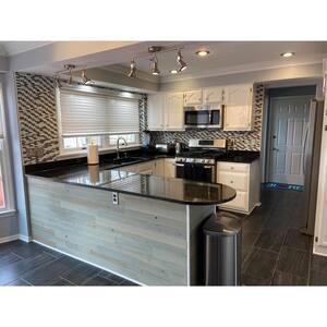 1/8 in. x 3 in. x 12-42 in. Peel and Stick Gray Wooden Decorative Wall Paneling (40 sq. ft./Box)