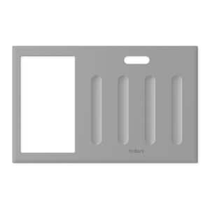 Smart Home Control 4-Switch Panel Snap-On Frame in Gray