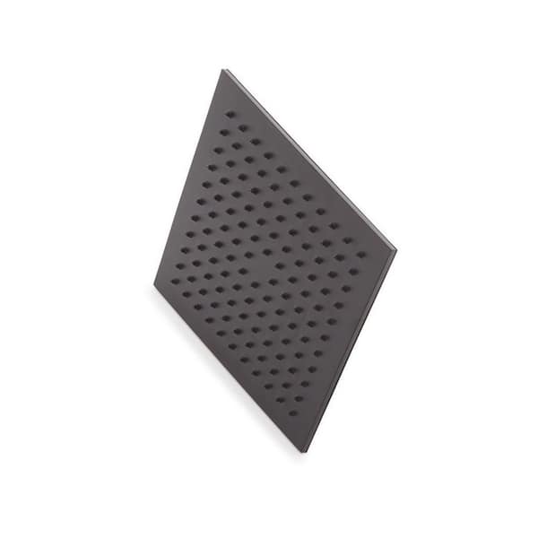 Lowden 1-Spray Patterns with 1.8 GPM 8 in. Wall Mount Full Fixed Shower Head with No Additional Features in Matte Black