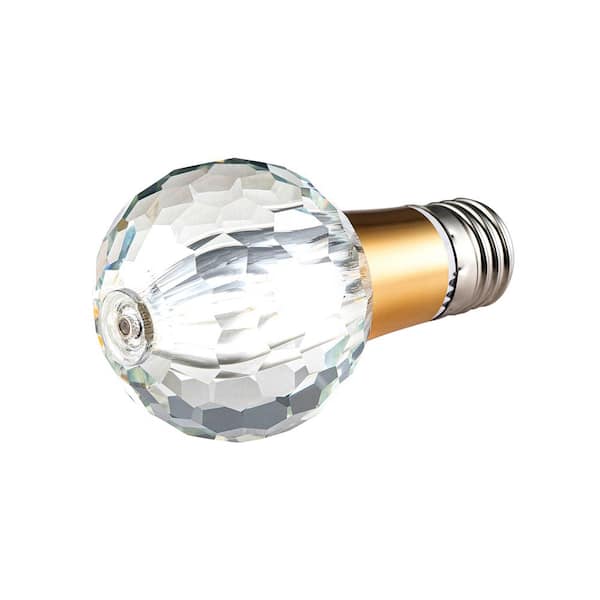 5-Watt Equivalent Disco Ball Shaped E26/27 Crystal LED Light Bulb in Warm White (1-Pack)