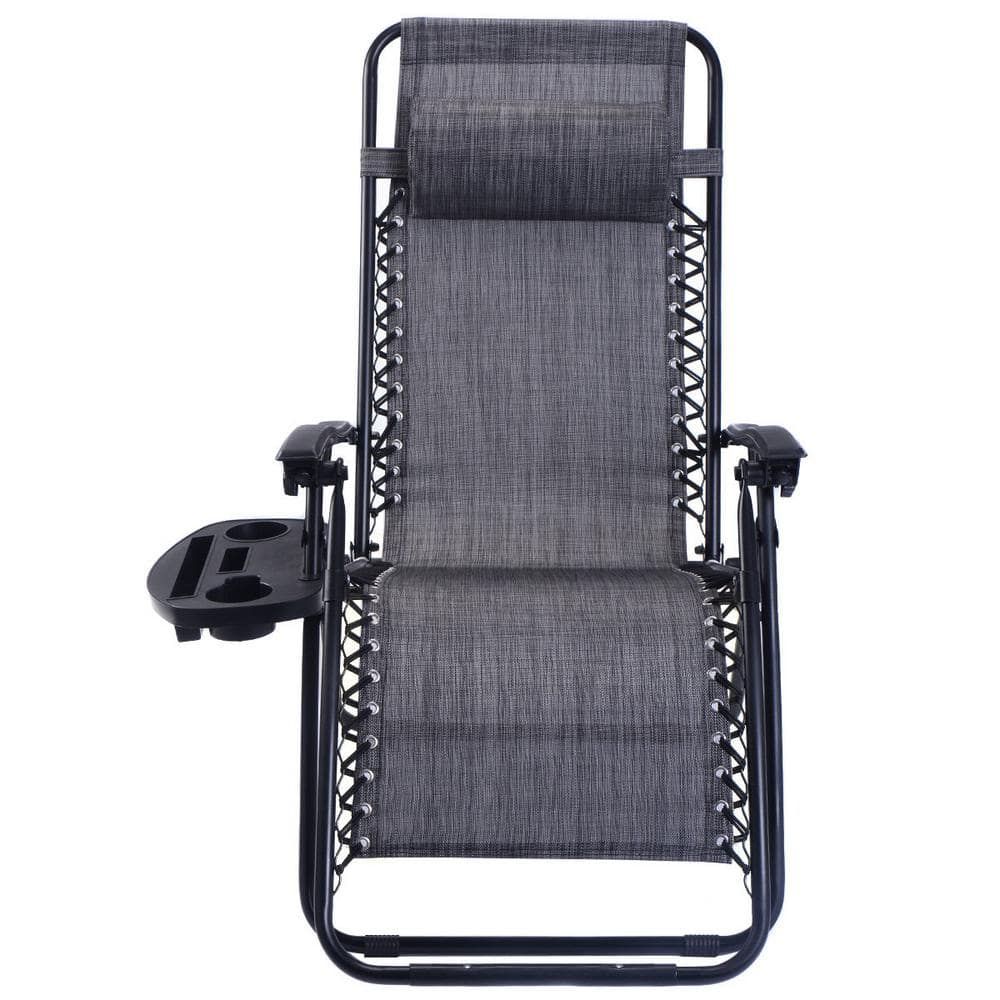 One Piece Outdoor Folding Zero Gravity Reclining Lounge Chair In Gray price history on PriceWatchPro