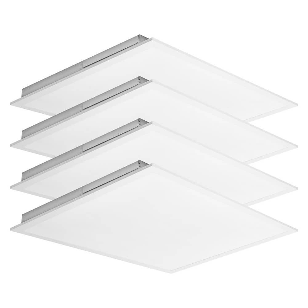 2 ft. x 2 ft. Integrated LED Flat Panel Ceiling Light Fixture Selectable Color Temp / Wattage, Up to 4000 Lumens, 4 Pack price history on PriceWatchPro