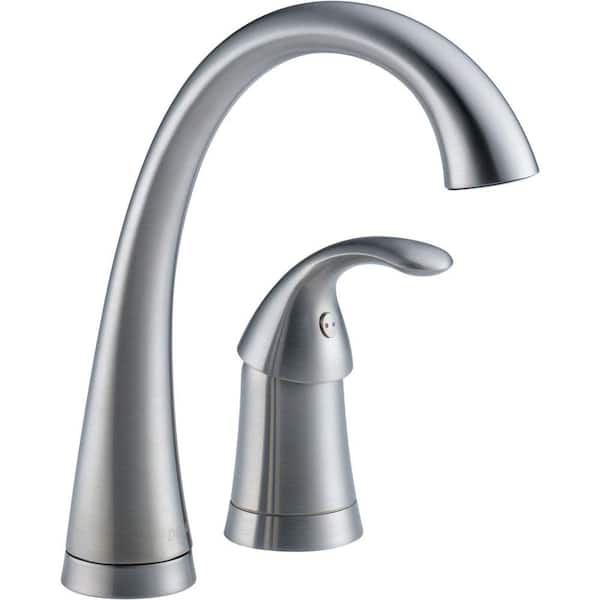 Delta Pilar Waterfall Single-Handle Bar Faucet in Arctic Stainless