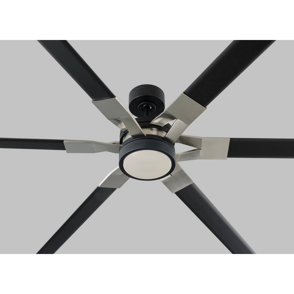 Midnight Black 96" LED Ceiling Fan with Remote and Light