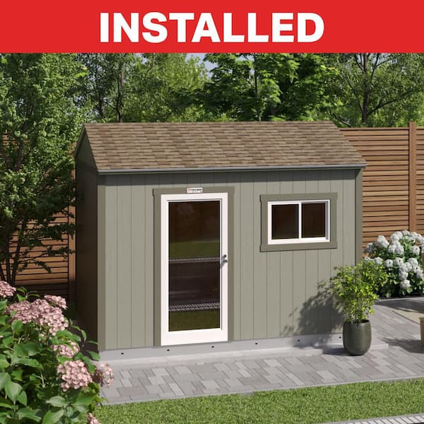 Professional Install Tahoe Series 10 ft. W x 12 ft. D Wood Shed Scottsdale Storage 8 ft. H Sidewall (120 sq. ft.)